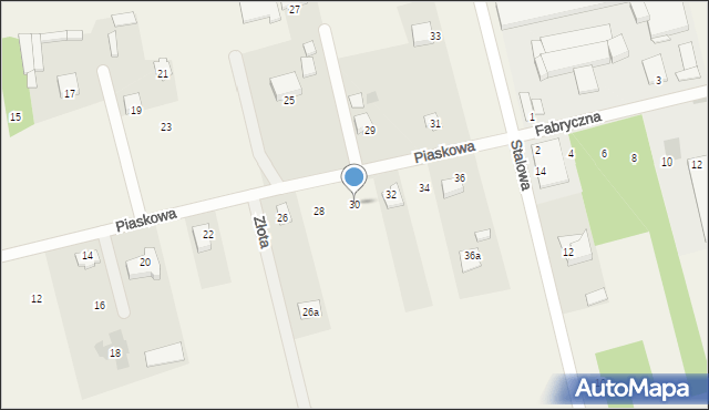 Żelków-Kolonia, Piaskowa, 30, mapa Żelków-Kolonia
