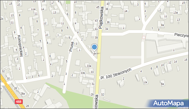 Zgierz, Piątkowska, 37, mapa Zgierz