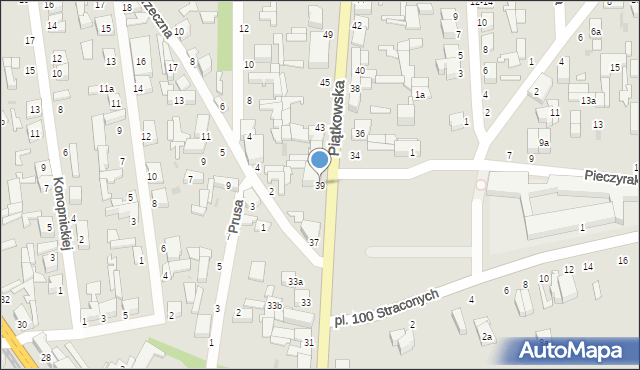 Zgierz, Piątkowska, 39, mapa Zgierz