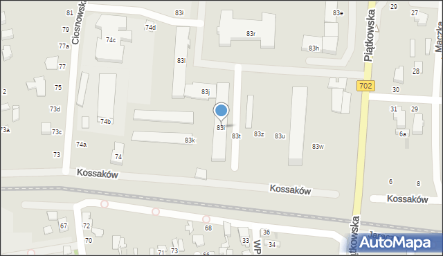 Zgierz, Piątkowska, 83i, mapa Zgierz