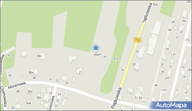 Zgierz, Piątkowska, 87e, mapa Zgierz