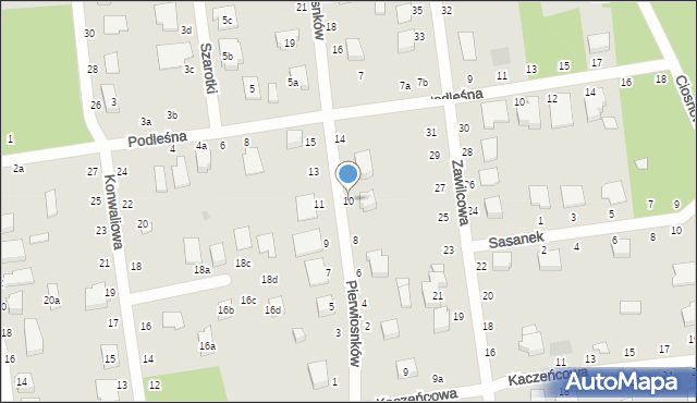 Zgierz, Pierwiosnków, 10, mapa Zgierz