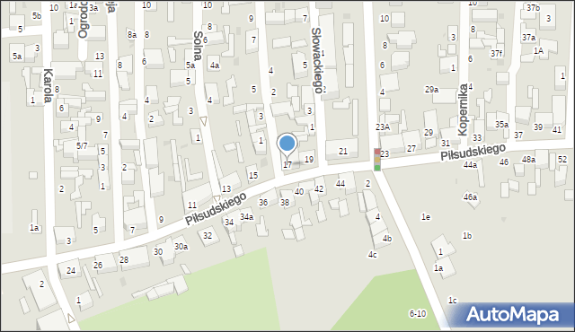 Zgierz, Piłsudskiego Józefa, marsz., 17, mapa Zgierz