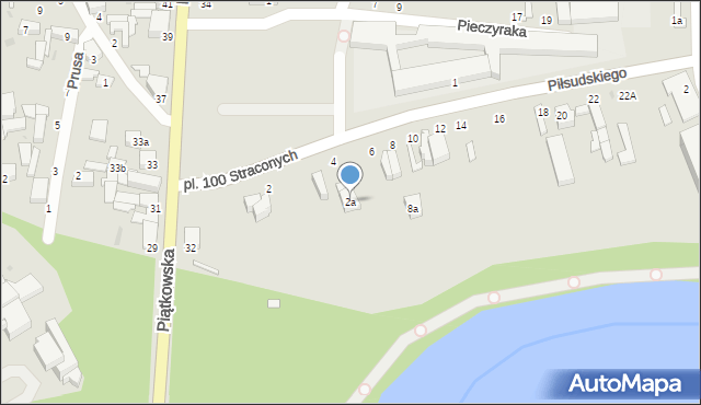 Zgierz, Piłsudskiego Józefa, marsz., 2a, mapa Zgierz
