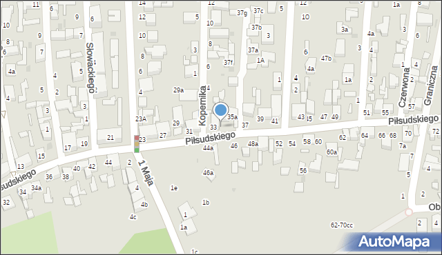 Zgierz, Piłsudskiego Józefa, marsz., 35, mapa Zgierz