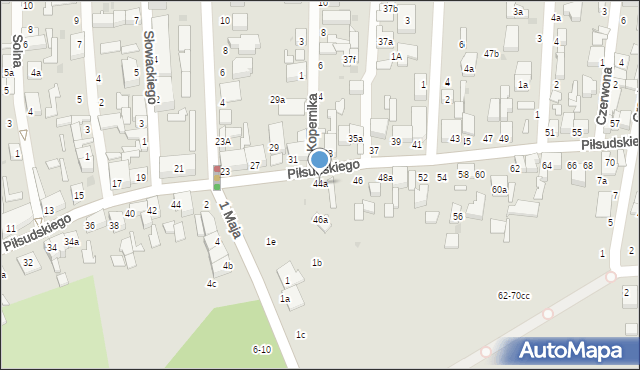 Zgierz, Piłsudskiego Józefa, marsz., 44a, mapa Zgierz