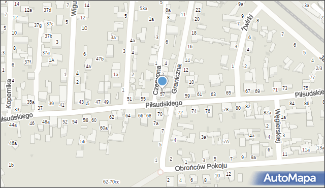 Zgierz, Piłsudskiego Józefa, marsz., 57, mapa Zgierz