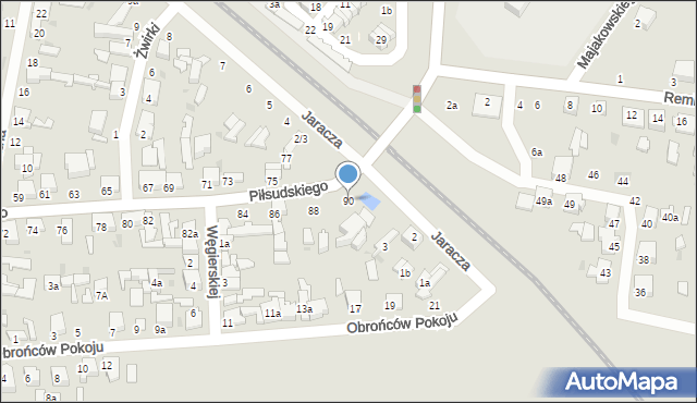 Zgierz, Piłsudskiego Józefa, marsz., 90, mapa Zgierz