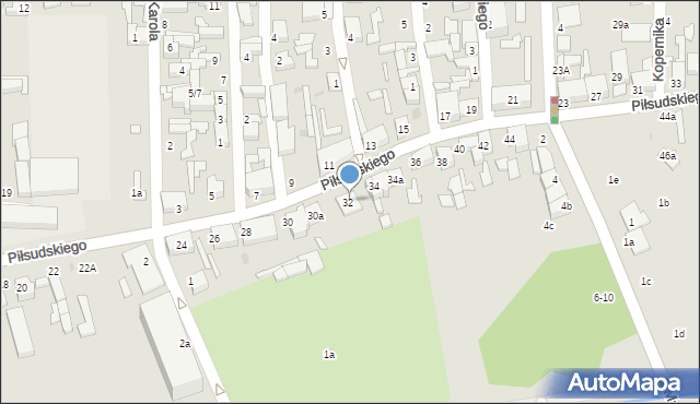 Zgierz, Piłsudskiego Józefa, marsz., 32, mapa Zgierz