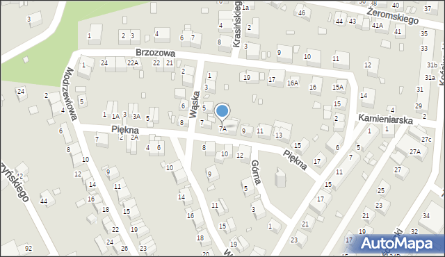 Zgorzelec, Piękna, 7A, mapa Zgorzelec
