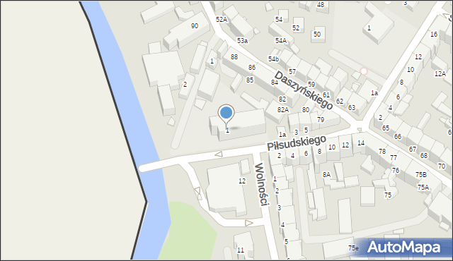 Zgorzelec, Piłsudskiego Józefa, marsz., 1, mapa Zgorzelec