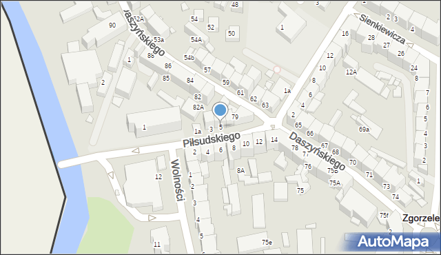 Zgorzelec, Piłsudskiego Józefa, marsz., 5, mapa Zgorzelec