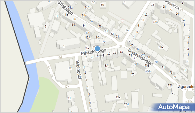 Zgorzelec, Piłsudskiego Józefa, marsz., 6, mapa Zgorzelec