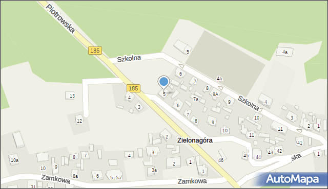 Zielonagóra, Piotrowska, 5, mapa Zielonagóra