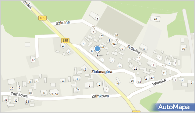 Zielonagóra, Piotrowska, 7, mapa Zielonagóra