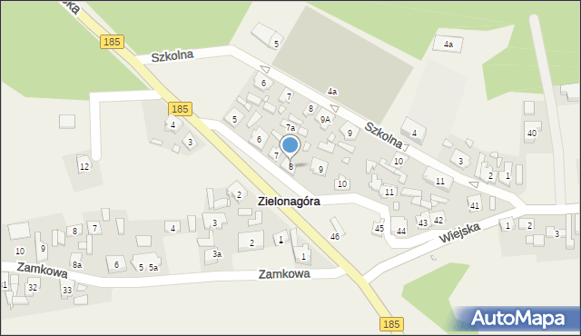 Zielonagóra, Piotrowska, 8, mapa Zielonagóra