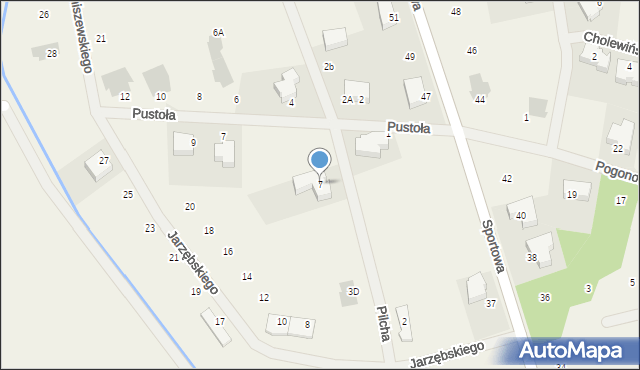 Zielonki-Wieś, Pilcha-Doliny Adolfa, mjr., 7, mapa Zielonki-Wieś