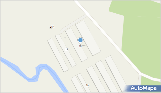 Zieluń, Piastowska, 16, mapa Zieluń