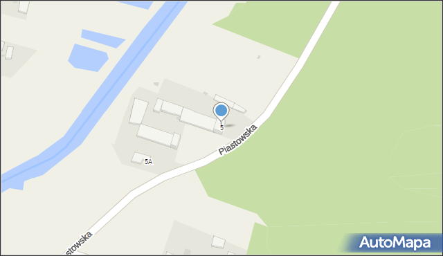 Zieluń, Piastowska, 5, mapa Zieluń