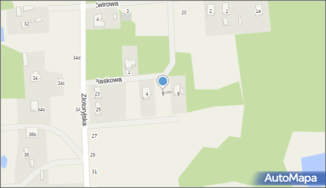 Złotoryjsko, Piaskowa, 6, mapa Złotoryjsko