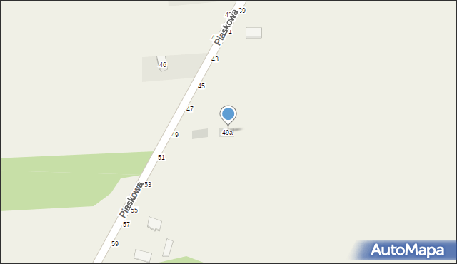 Zrębice, Piaskowa, 49a, mapa Zrębice