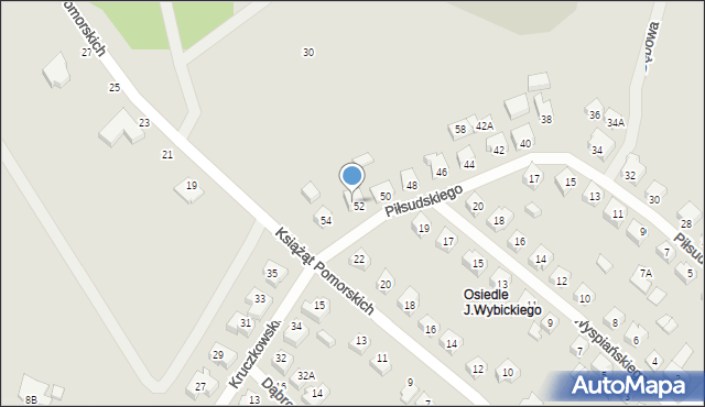 Żukowo, Piłsudskiego Józefa, marsz., 66, mapa Żukowo