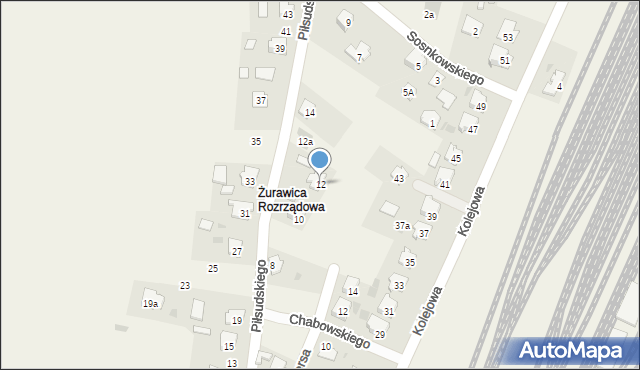 Żurawica, Piłsudskiego Józefa, marsz., 12, mapa Żurawica