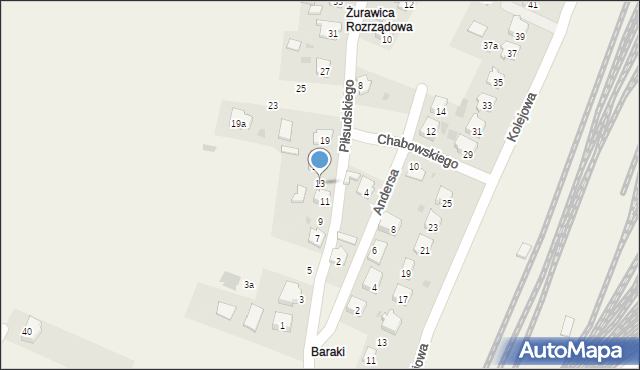 Żurawica, Piłsudskiego Józefa, marsz., 13, mapa Żurawica