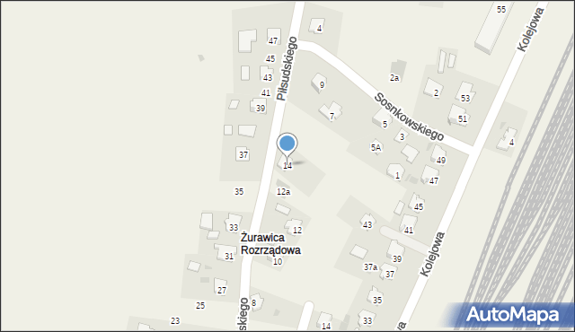 Żurawica, Piłsudskiego Józefa, marsz., 14, mapa Żurawica