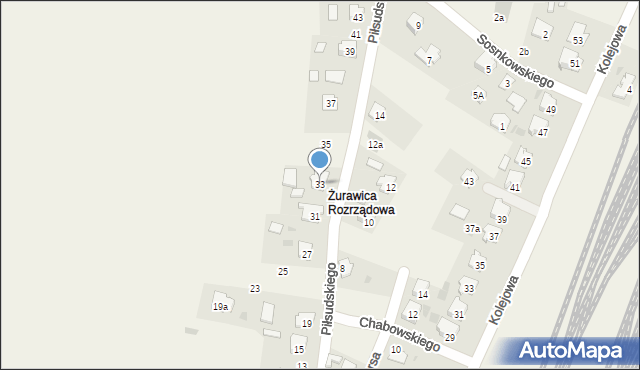 Żurawica, Piłsudskiego Józefa, marsz., 33, mapa Żurawica