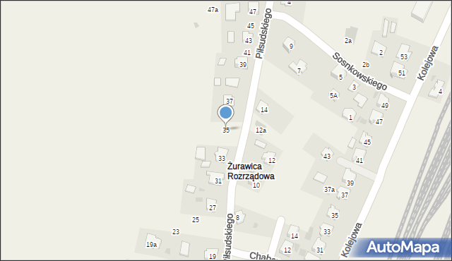 Żurawica, Piłsudskiego Józefa, marsz., 35, mapa Żurawica
