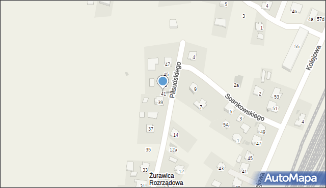 Żurawica, Piłsudskiego Józefa, marsz., 41, mapa Żurawica