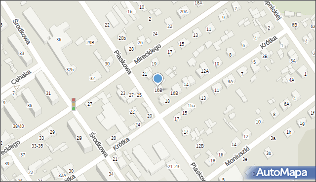 Żyrardów, Piaskowa, 16B, mapa Żyrardów