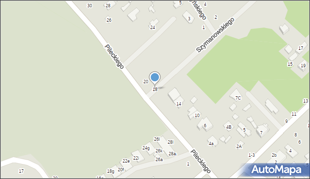 Żyrardów, Pileckiego Witolda, rtm., 18, mapa Żyrardów