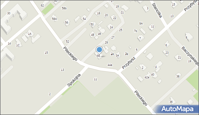 Żyrardów, Pileckiego Witolda, rtm., 44B, mapa Żyrardów