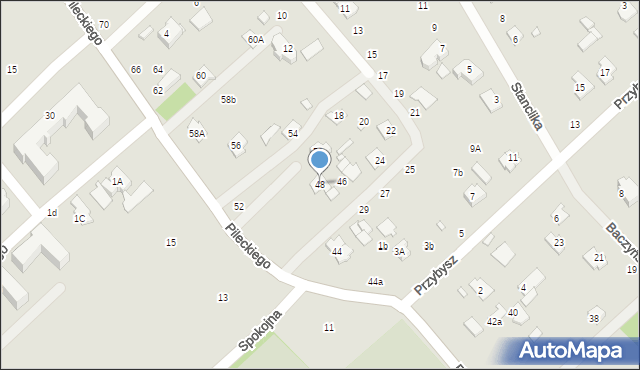 Żyrardów, Pileckiego Witolda, rtm., 48, mapa Żyrardów