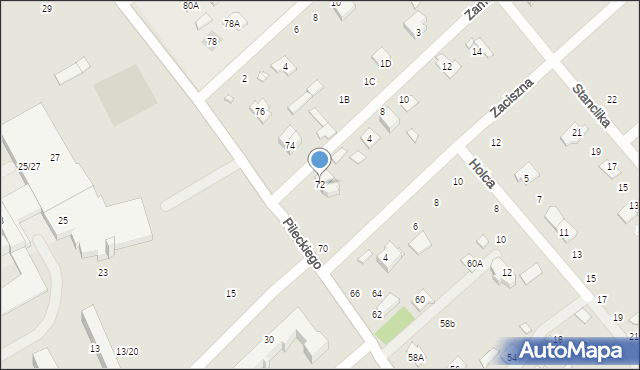 Żyrardów, Pileckiego Witolda, rtm., 72, mapa Żyrardów