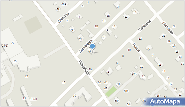 Żyrardów, Pileckiego Witolda, rtm., 72a, mapa Żyrardów