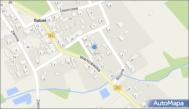 Babiak, Plac Kościuszki Tadeusza, gen., 13, mapa Babiak