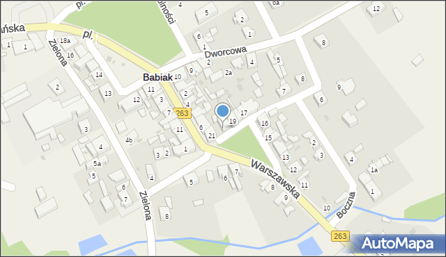 Babiak, Plac Kościuszki Tadeusza, gen., 20a, mapa Babiak