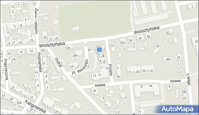 Babimost, Plac Wolności, 3, mapa Babimost