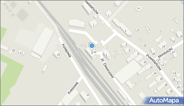 Baborów, Plac Dworcowy, 2, mapa Baborów