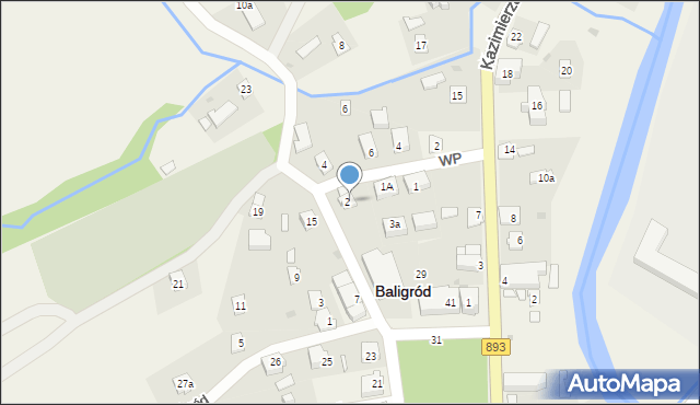 Baligród, Plac Wolności, 2, mapa Baligród