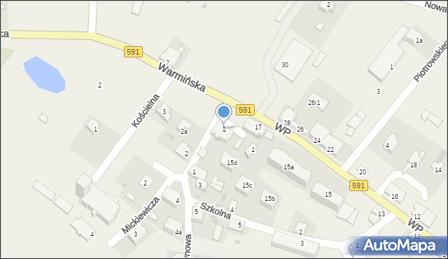 Barciany, Plac Wolności, 2, mapa Barciany