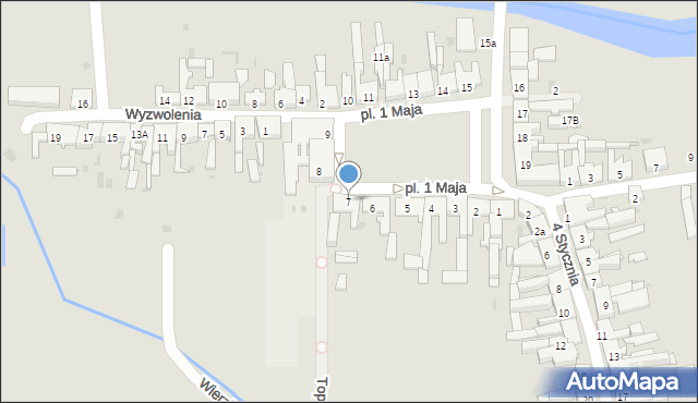 Barcin, Plac 1 Maja, 7, mapa Barcin
