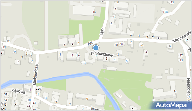 Barczewo, Plac Pocztowy, 1, mapa Barczewo