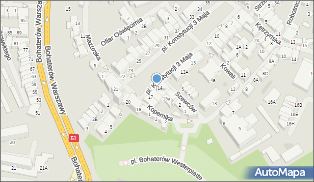 Bartoszyce, Plac Konstytucji 3 Maja, 15, mapa Bartoszyce