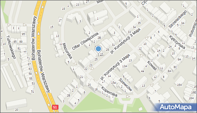 Bartoszyce, Plac Konstytucji 3 Maja, 26, mapa Bartoszyce