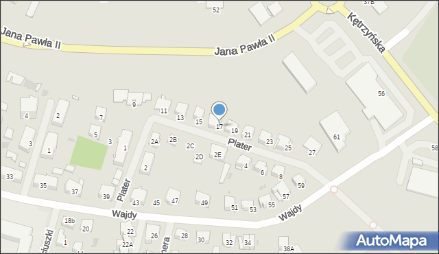 Bartoszyce, Plater Emilii, 17, mapa Bartoszyce