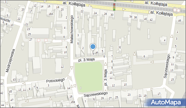 Będzin, Plac 3 Maja, 3, mapa Będzin